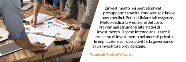 Corso-Previfin-Mefop sugli strumenti di investimento alternativi