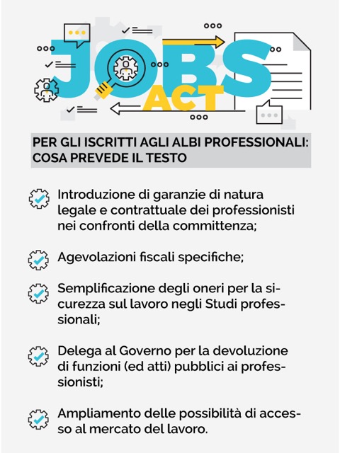 Jobs-act per gli iscritti ad albi professionali