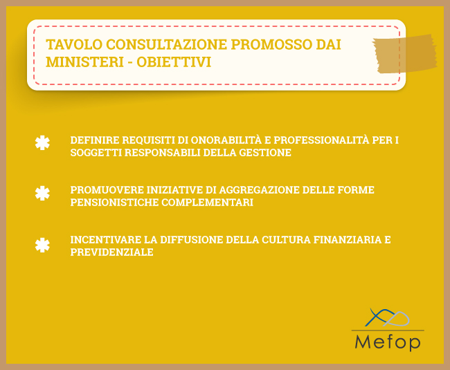 Obiettivi del tavolo promosso dai ministeri